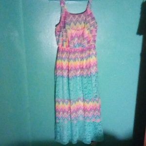 A colourful long girl dress🌈